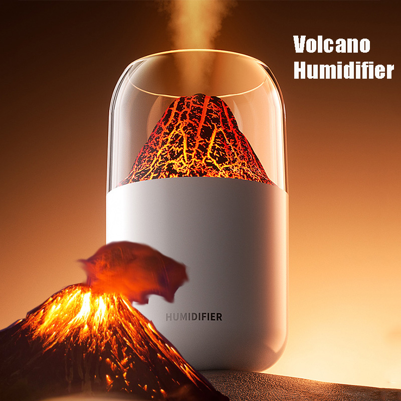 Home Fragrance Types - Mini umidificador de chama de vulcão,